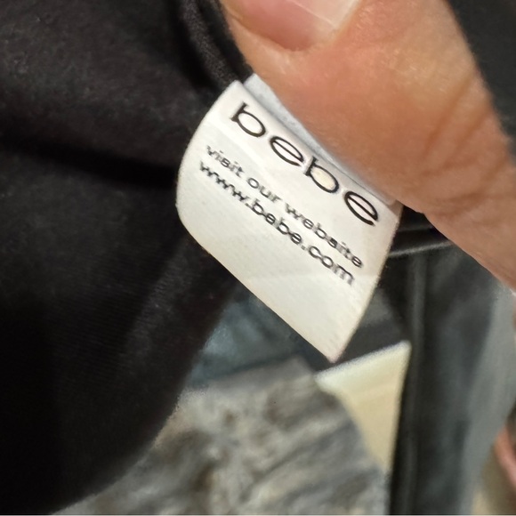 Bebe Black Moto lamb Leather jacket Medium - Picture 3 of 10